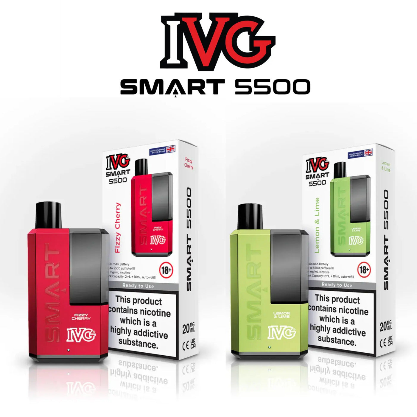 IVG Smart 5500 - Disposable & Rechargeable Vape kits IVG Smart 5500 - Disposable & Rechargeable Vape kits