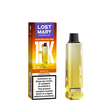 Lost Mary Nera 15K Refillable & Replaceable Vape Pod - Banana Ice
