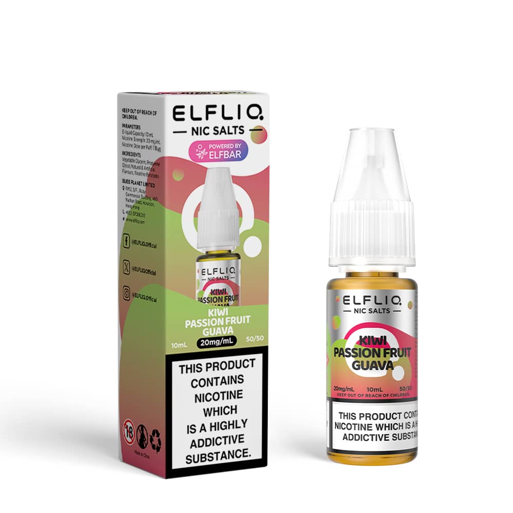 ELFLIQ Nic Salt E-liquid 20mg/ml - Kiwi Passionfruit Guava 10ml