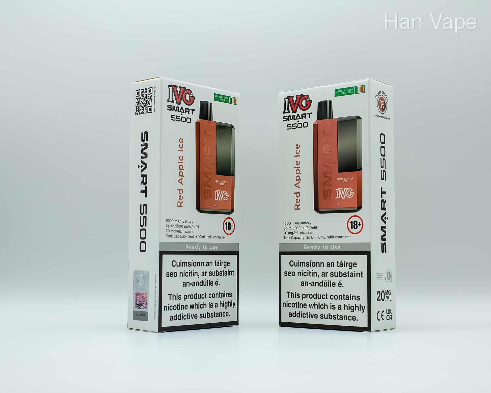 IVG5500 disposable vape kit-red apple ice