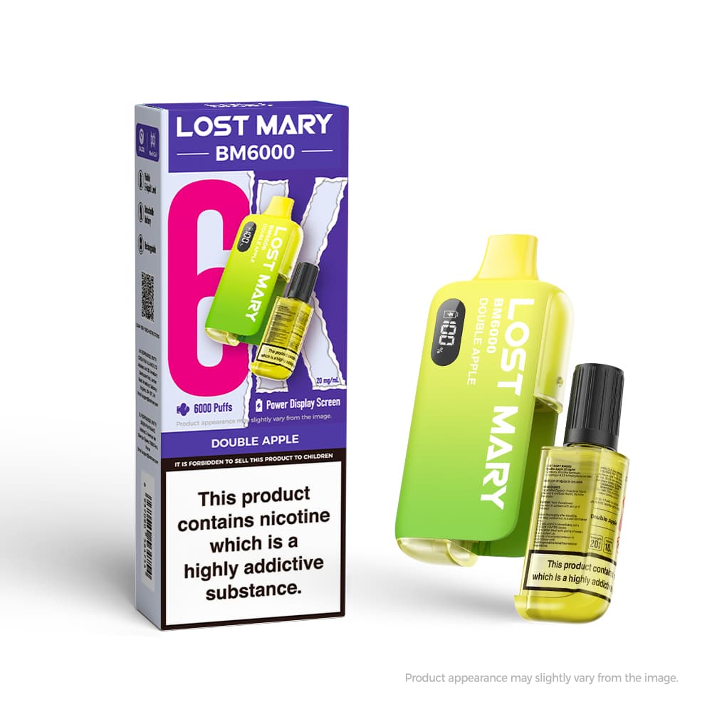 Lost Mary BM6000 disposable vape-Double Apple