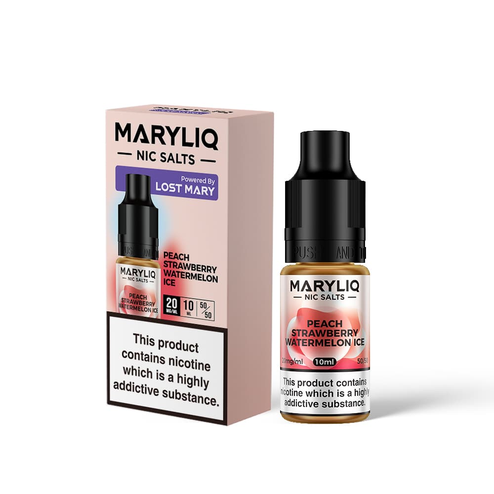 MARYLIQ E-Liquid Nic Salt 20mg/ml – Peach Strawberry Watermelon Ice 10ml