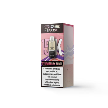 SKE BAR 15K Refillable & Replaceable Vape Pod - Strawberry Burst
