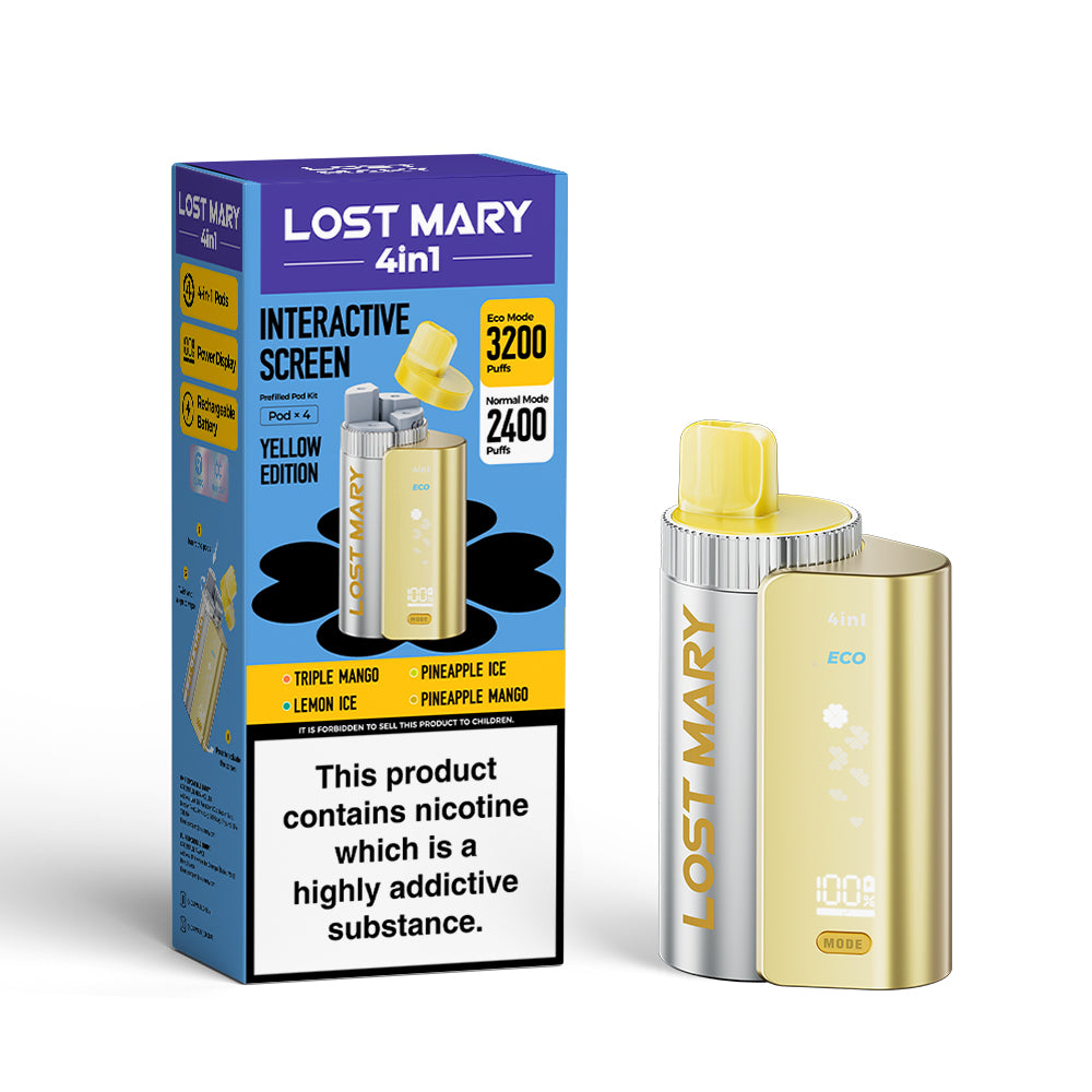 Lost Mary 4 in 1 Pod Kit – Yellow Edition